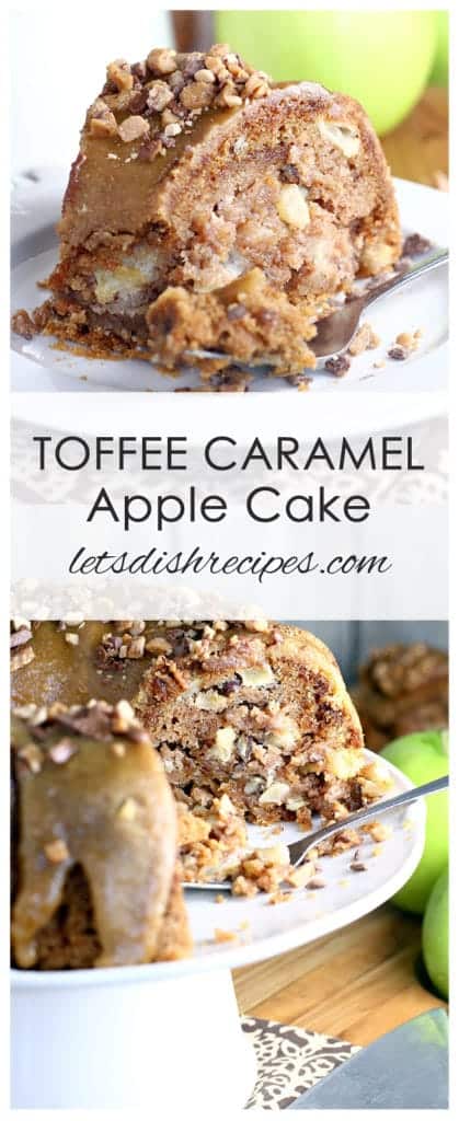 Toffee Caramel Apple Bundt Cake