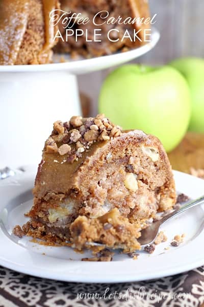 Toffee Caramel Apple Bundt Cake