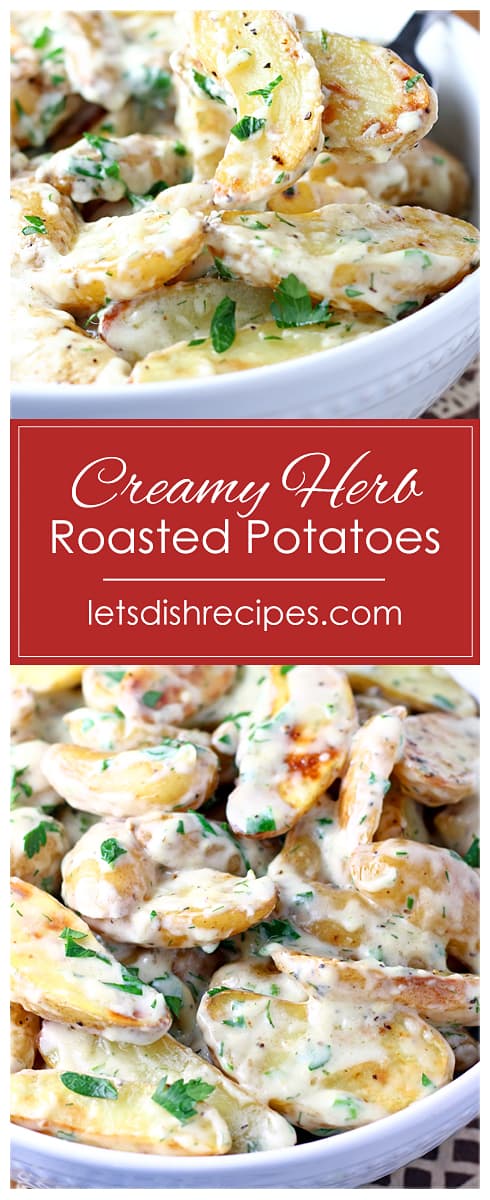 Creamy Herb Roasted Fingerling Potatoes