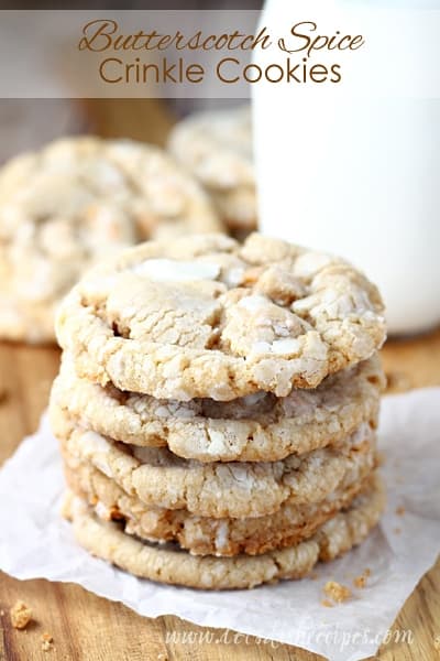 Butterscotch Spice Crinkle Cookies