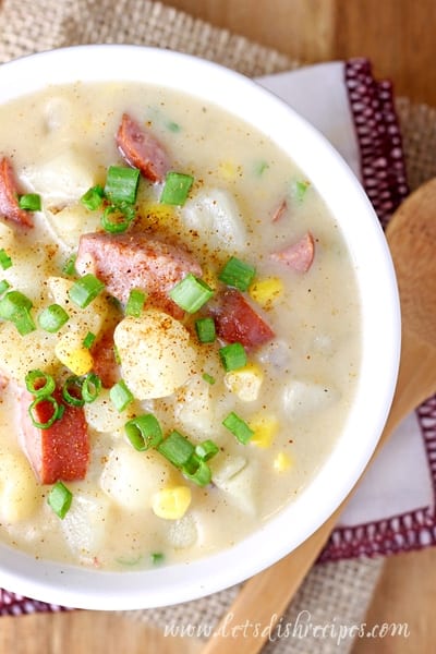 Cajun Sausage and Corn Chowder