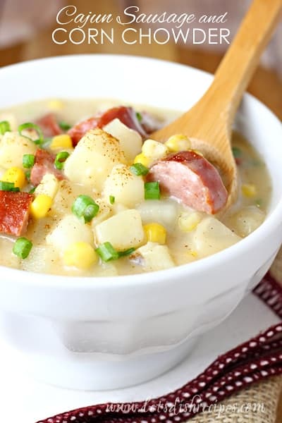 Cajun Sausage and Corn Chowder