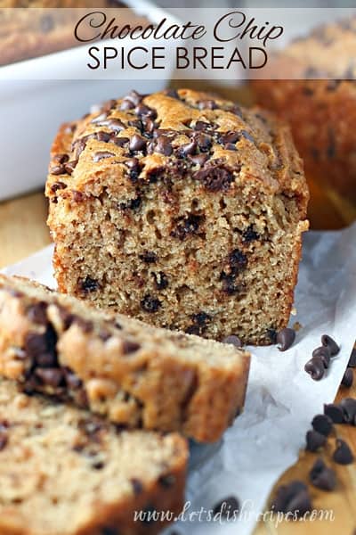 Loaf of chocolate chip sliced bread