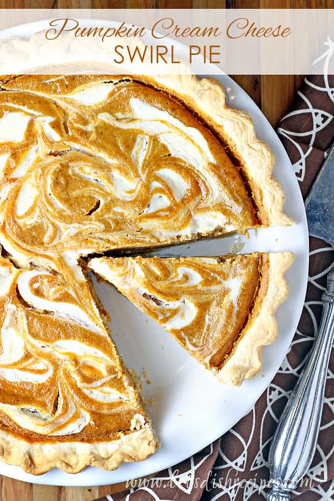 Pumpkin Cream Cheese Swirl Pie