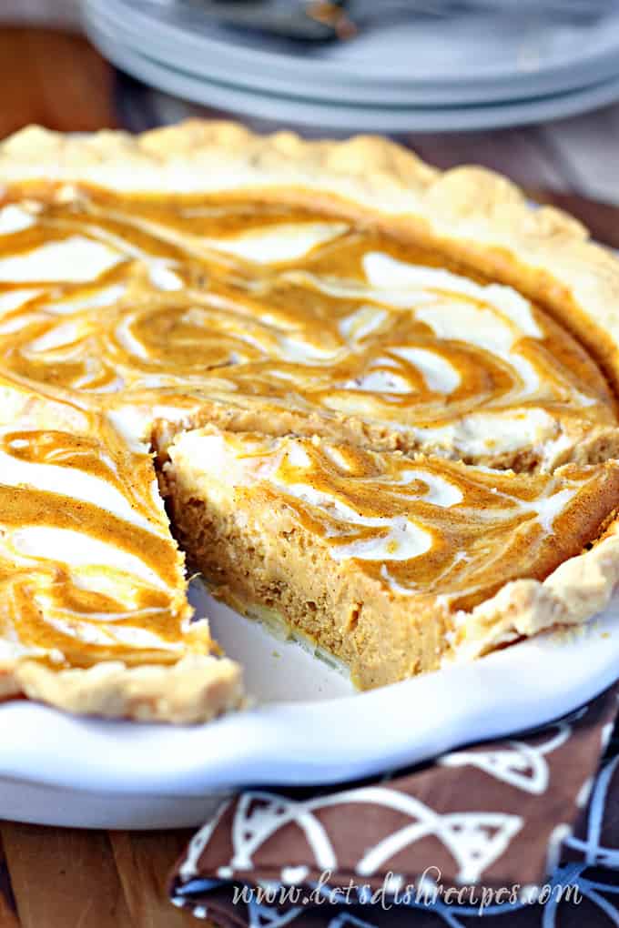 Pumpkin Cream Cheese Swirl Pie