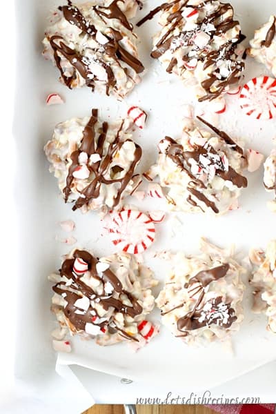 White Chocolate Peppermint Pretzel Candy