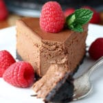 Pressure Cooker Chocolate Cheesecake