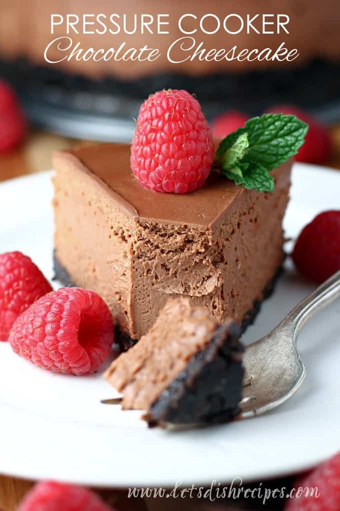 Pressure Cooker Chocolate Cheesecake