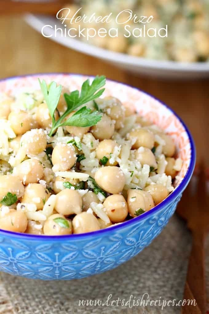 Herbed Orzo Chickpea Salad