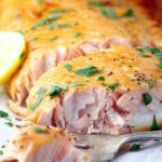 Brown Sugar Lemon Garlic Butter Salmon