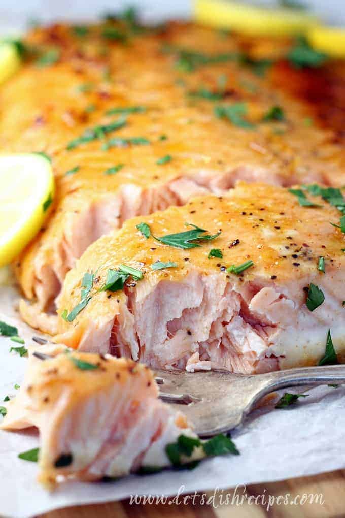 Brown Sugar Lemon Garlic Butter Salmon