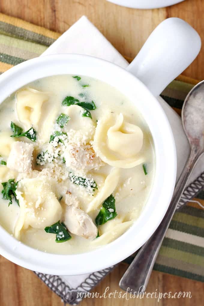 Chicken Tortellini Alfredo Soup