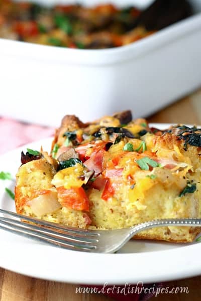 Freezer Ham and Veggie Breakfast Casserole