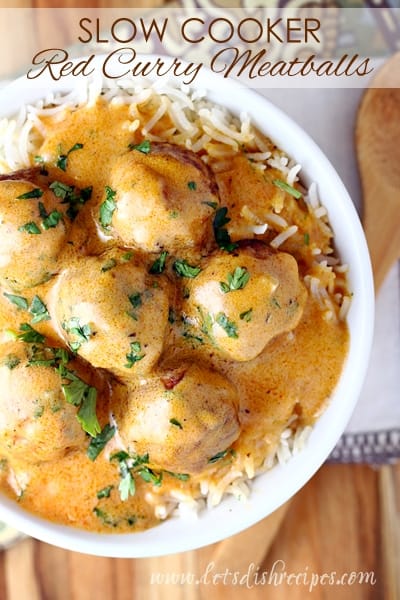 Slow Cooker Red Curry Meatballs