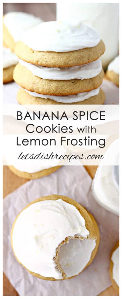 Banana Spice Cookies with Lemon Frosting