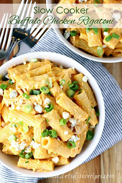 Slow Cooker Buffalo Chicken Rigatoni