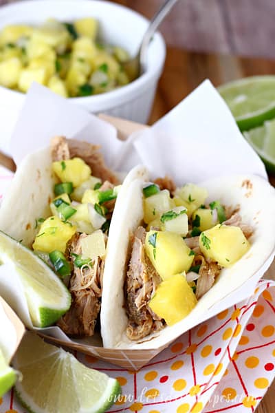 Slow Cooker Caribbean Jerk Pulled Pork Tacos