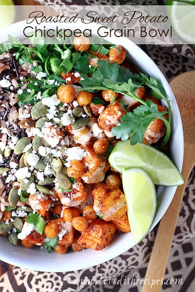 Roasted Sweet Potato Chickpea Grain Bowls