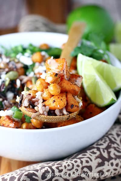 Roasted Sweet Potato Chickpea Grain Bowls