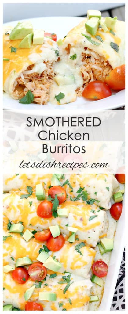 Smothered Chicken Burritos