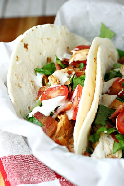 Ranch BLT Chicken Tacos