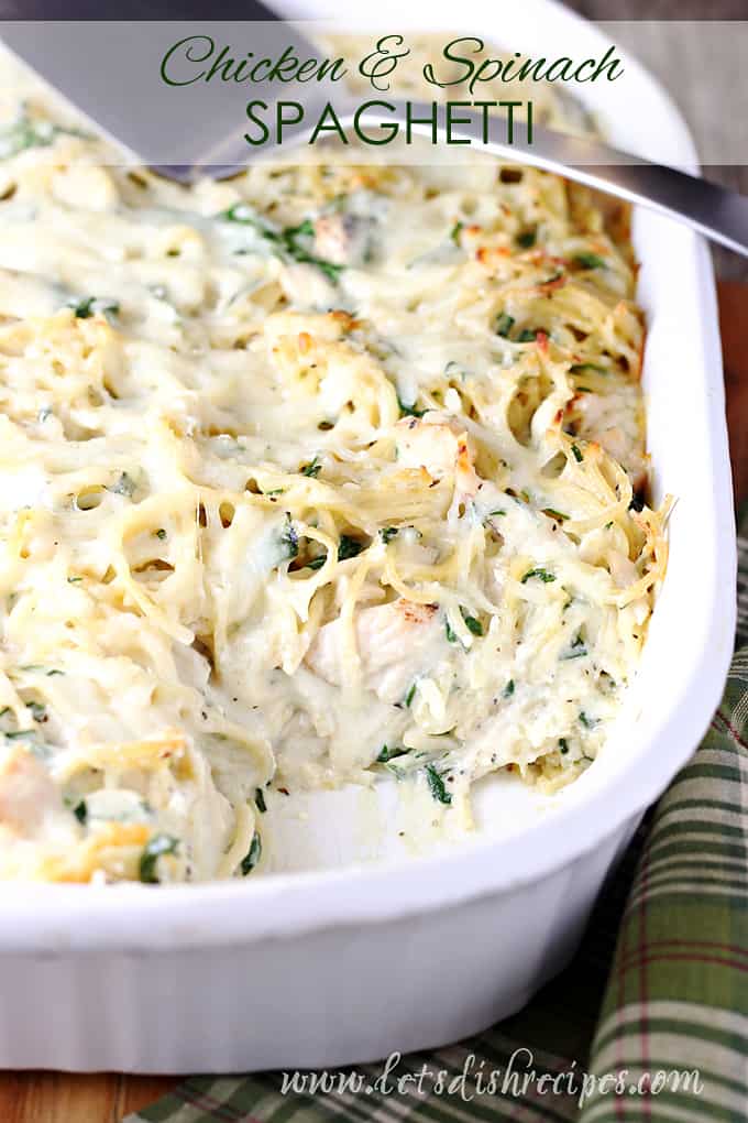 Baked Chicken Spinach Spaghetti