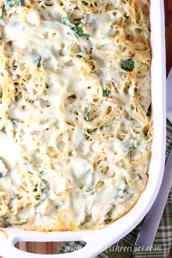 Baked Chicken Spinach Spaghetti