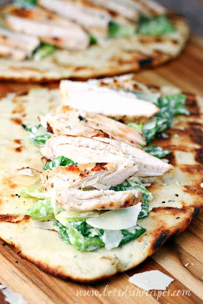 Grilled Chicken Caesar Flatbreads