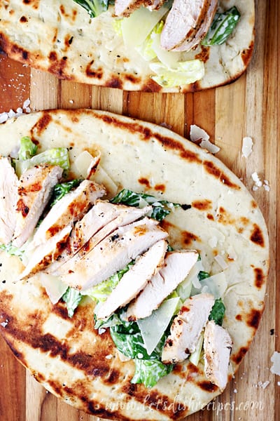 Grilled Chicken Caesar Flatbreads