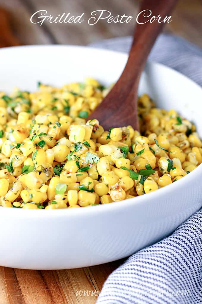 Grilled Pesto Corn