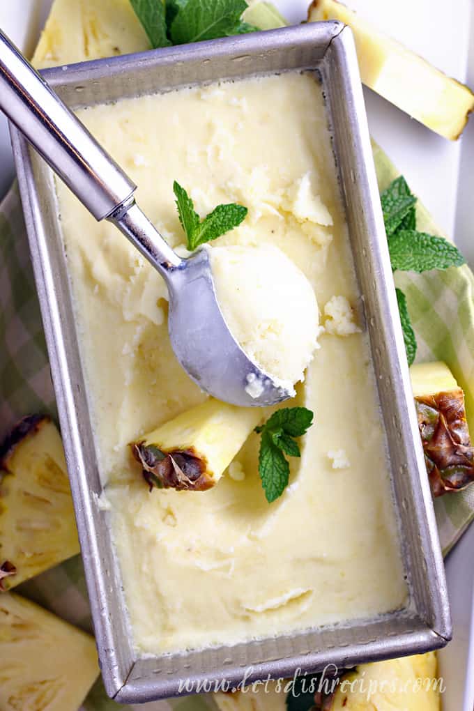 Pineapple Coconut Ice Cream