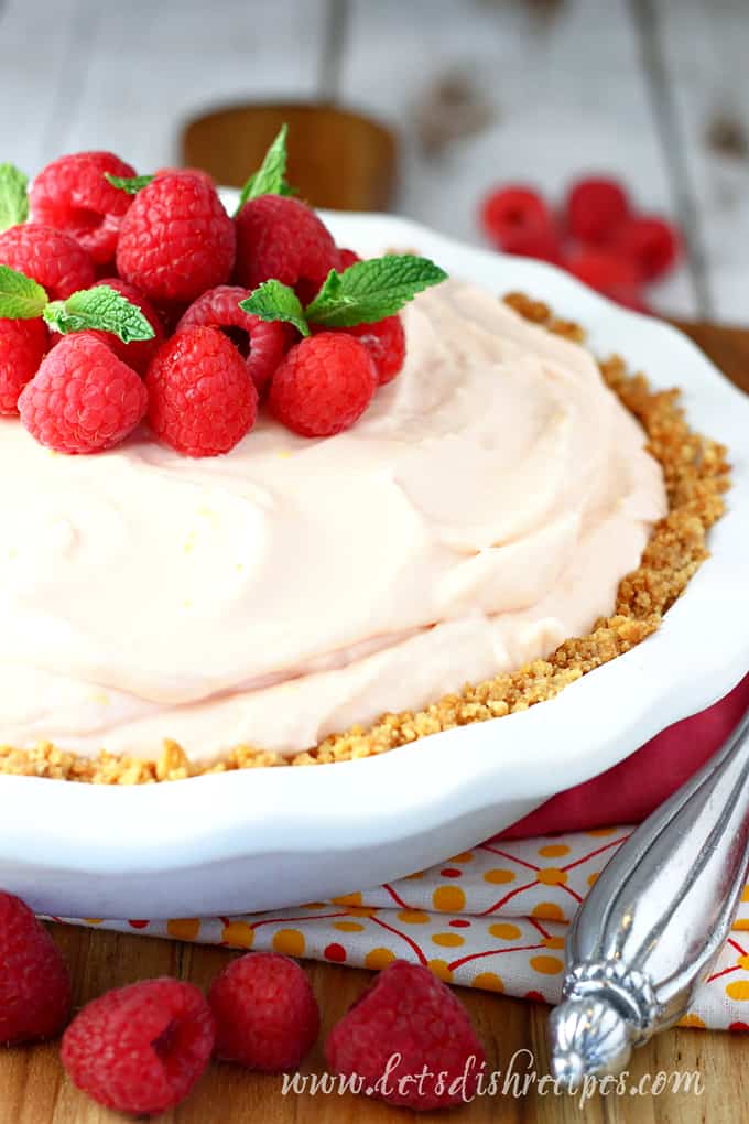 Frozen Raspberry Lemonade Pie