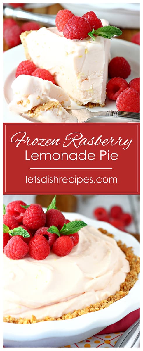 Frozen Raspberry Lemonade Pie