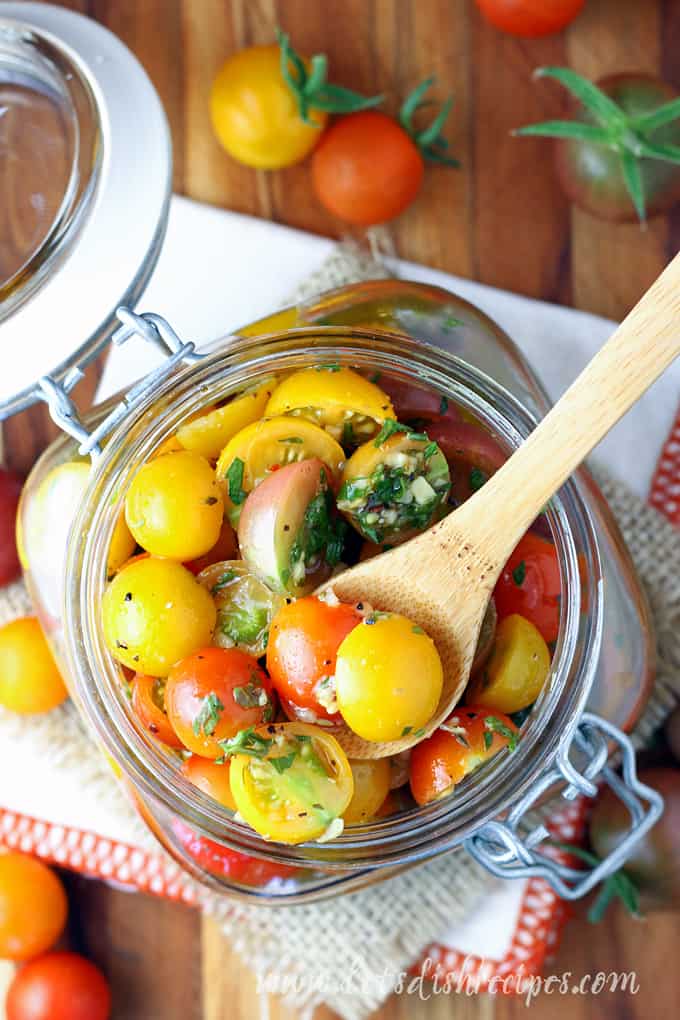 Easy Marinated Cherry Tomatoes