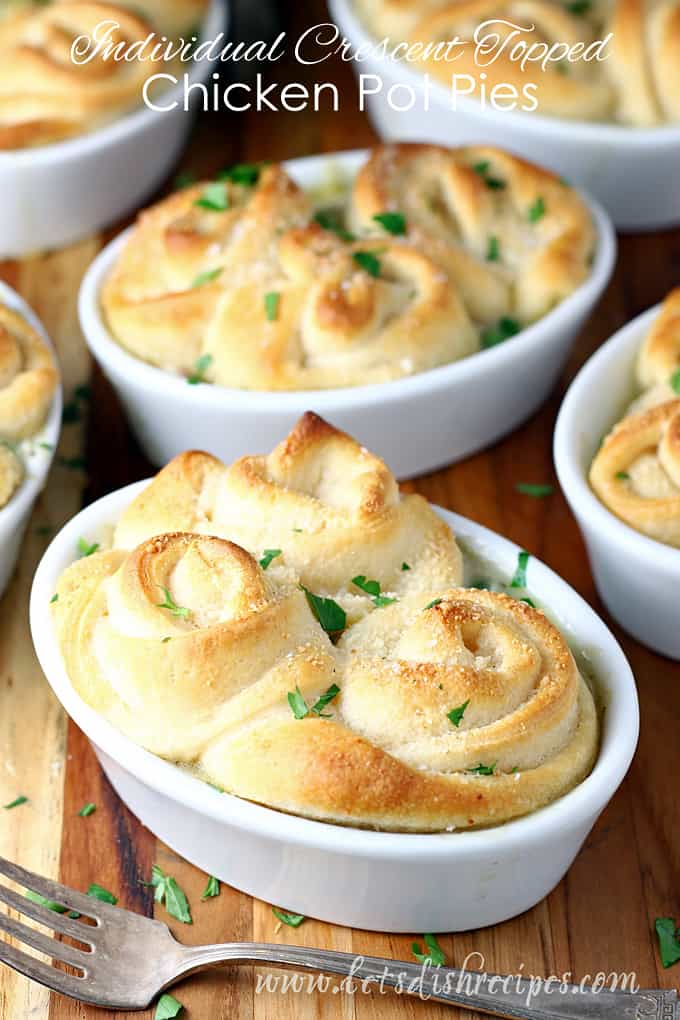 Individual Crescent Topped Chicken Pot Pies