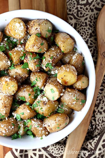 Slow Cooker Parmesan Garlic Potatoes