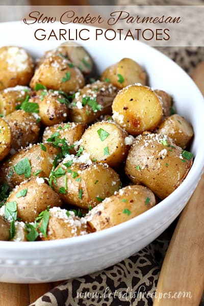 Slow Cooker Parmesan Garlic Potatoes