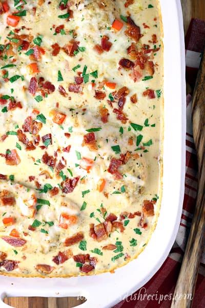 Alfredo Chicken Bacon Bake