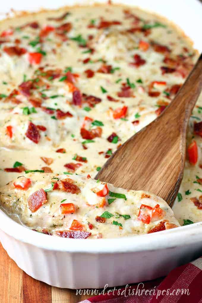 Alfredo Chicken Bacon Bake