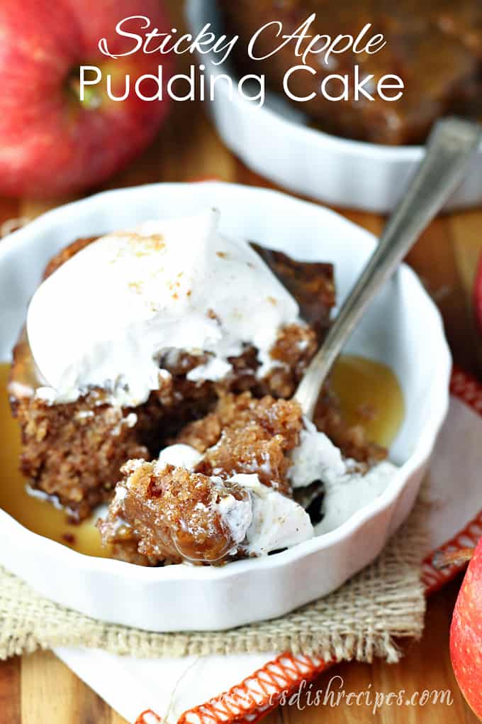 Sticky Apple Pudding Cake with Caramel Sauce