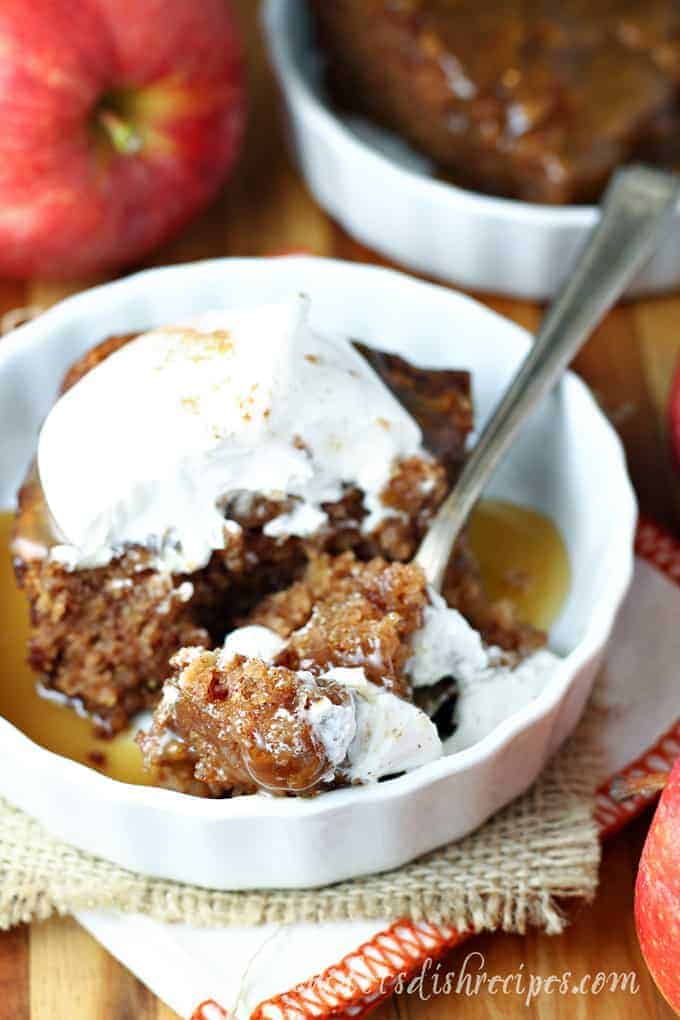 Sticky Apple Pudding Cake with Caramel Sauce