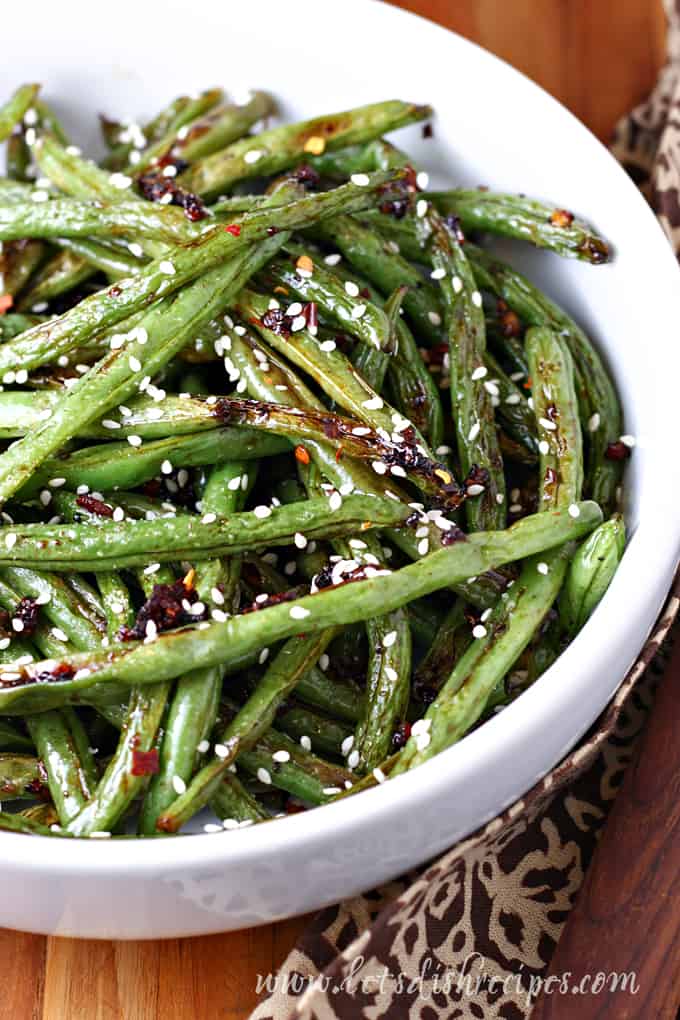 Spicy Roasted Asian Green Beans