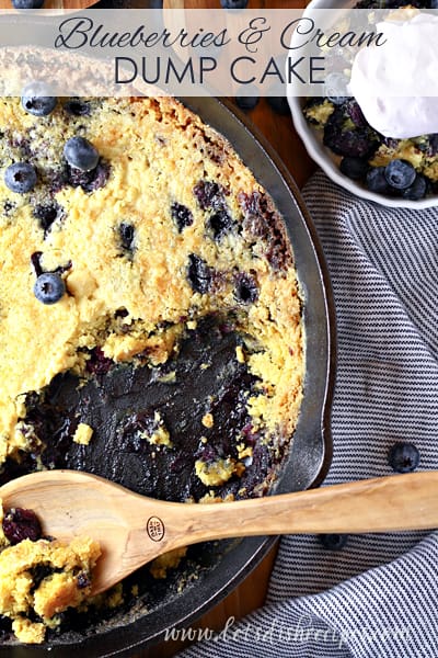 Blueberries and Cream Dump Cake