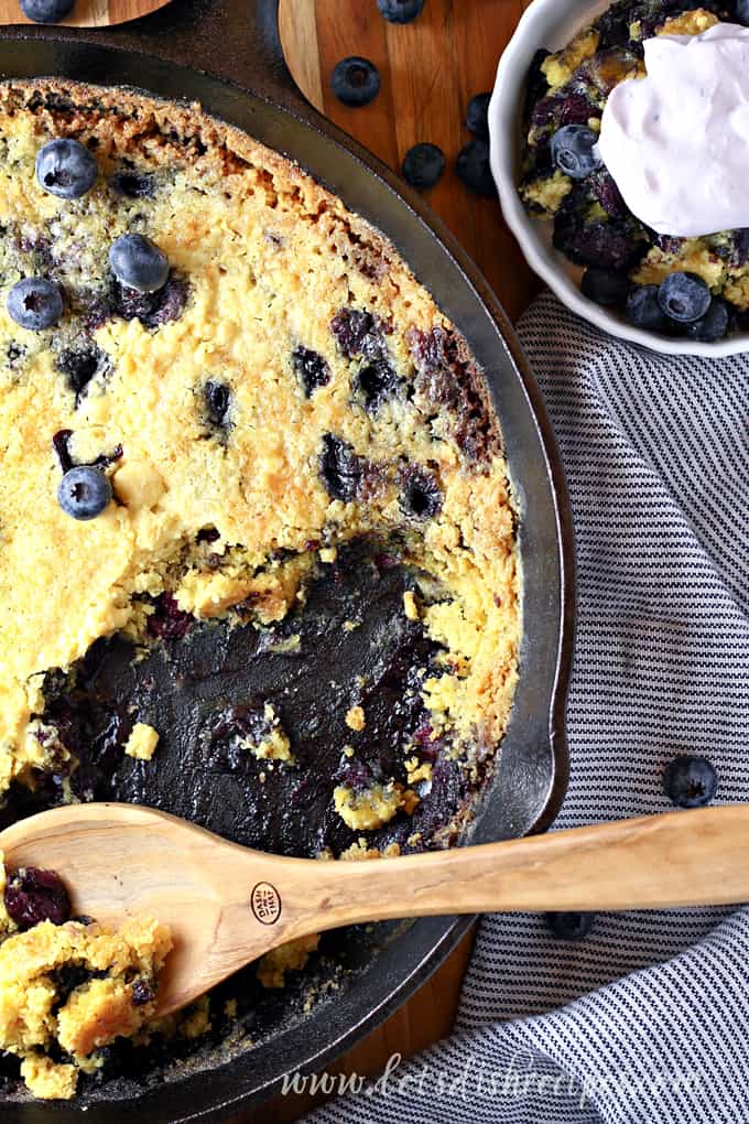 Blueberries and Cream Dump Cake