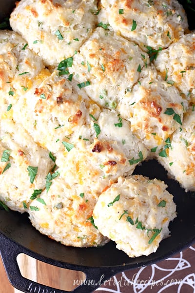 Garlic Cheddar Chive Drop Biscuits