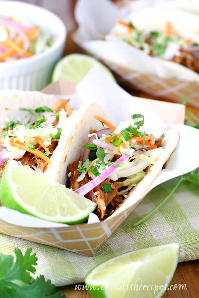 Slow Cooker Korean Pork BBQ Tacos