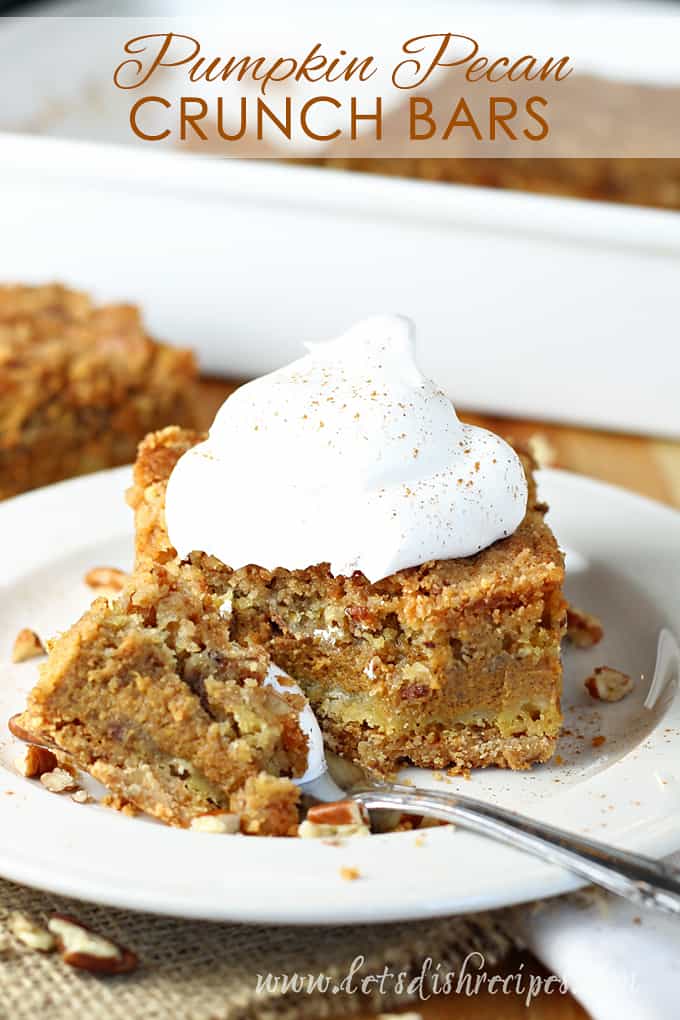 Pumpkin Pecan Crunch Bars