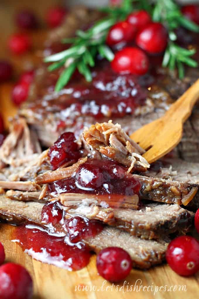 Slow Cooker Cranberry Brisket