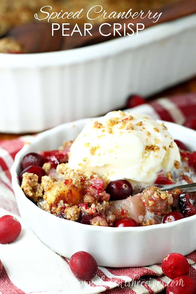 Spiced Cranberry Pear Crisp