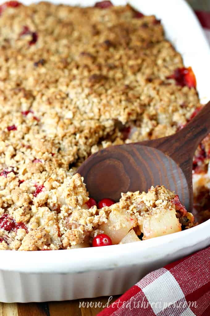 Spiced Cranberry Pear Crisp